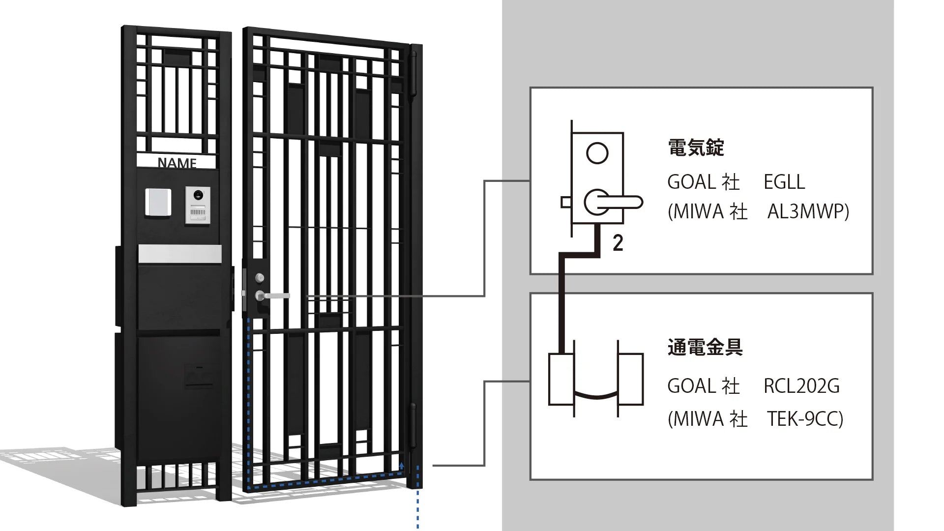 オーダーメイド門扉を電気錠にするには？ - マストレ海外事業部 | ロートアイアン、輸入照明・家具