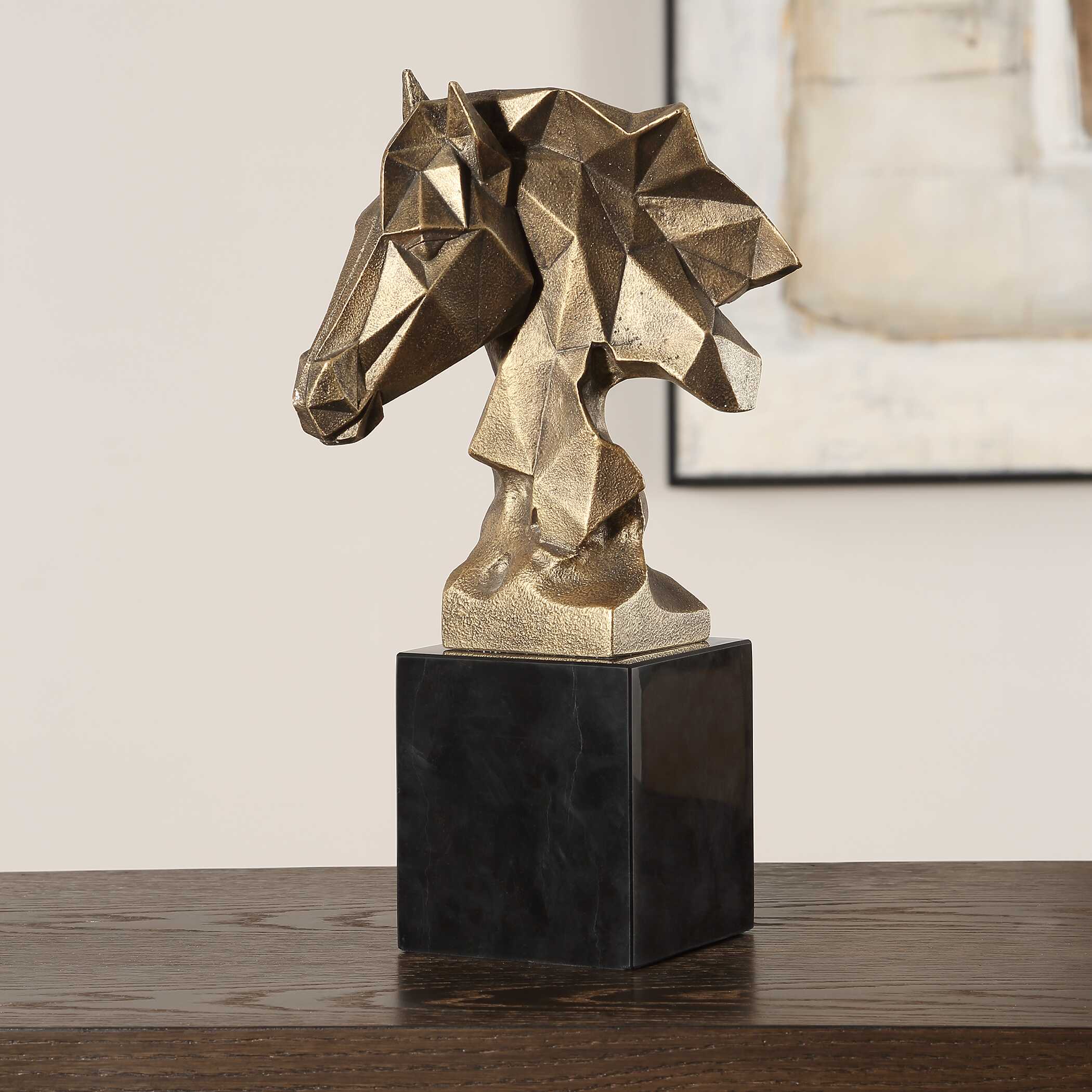 UTTERMOST社製 Chiseled Horse Bust彫像・置物 UTT-18185