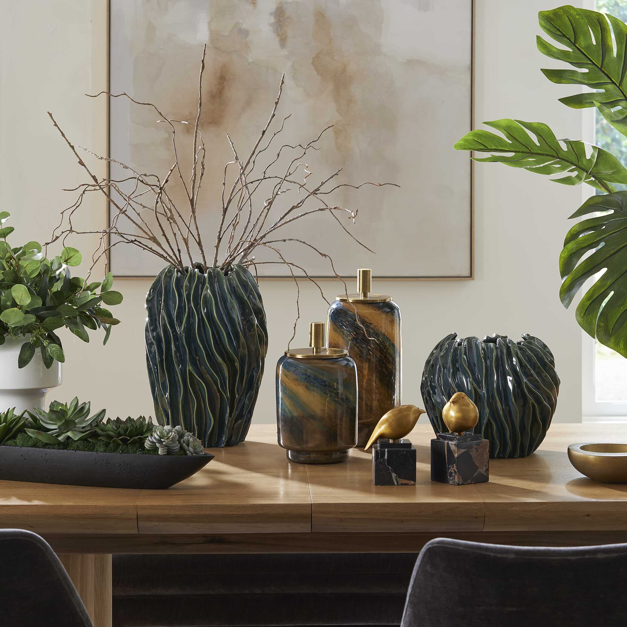 UTTERMOST社製 Celestial Tide彫像・置物2個組 UTT-18188