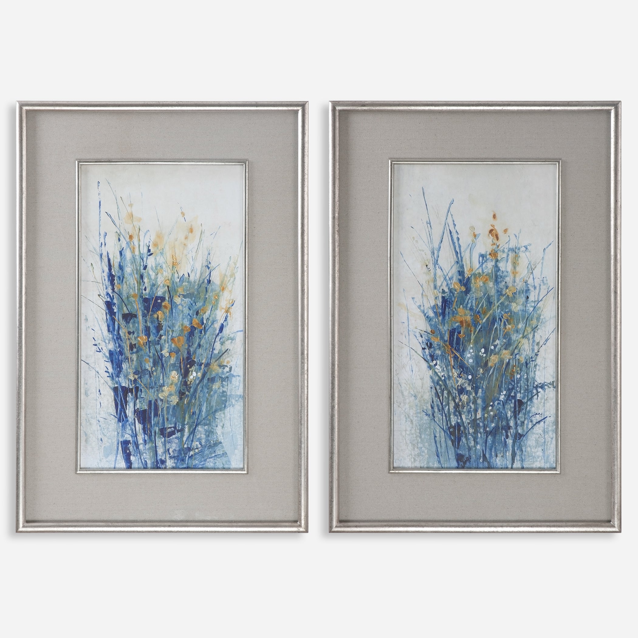 UTTERMOST社製 Indigo Florals絵画・印刷2個組