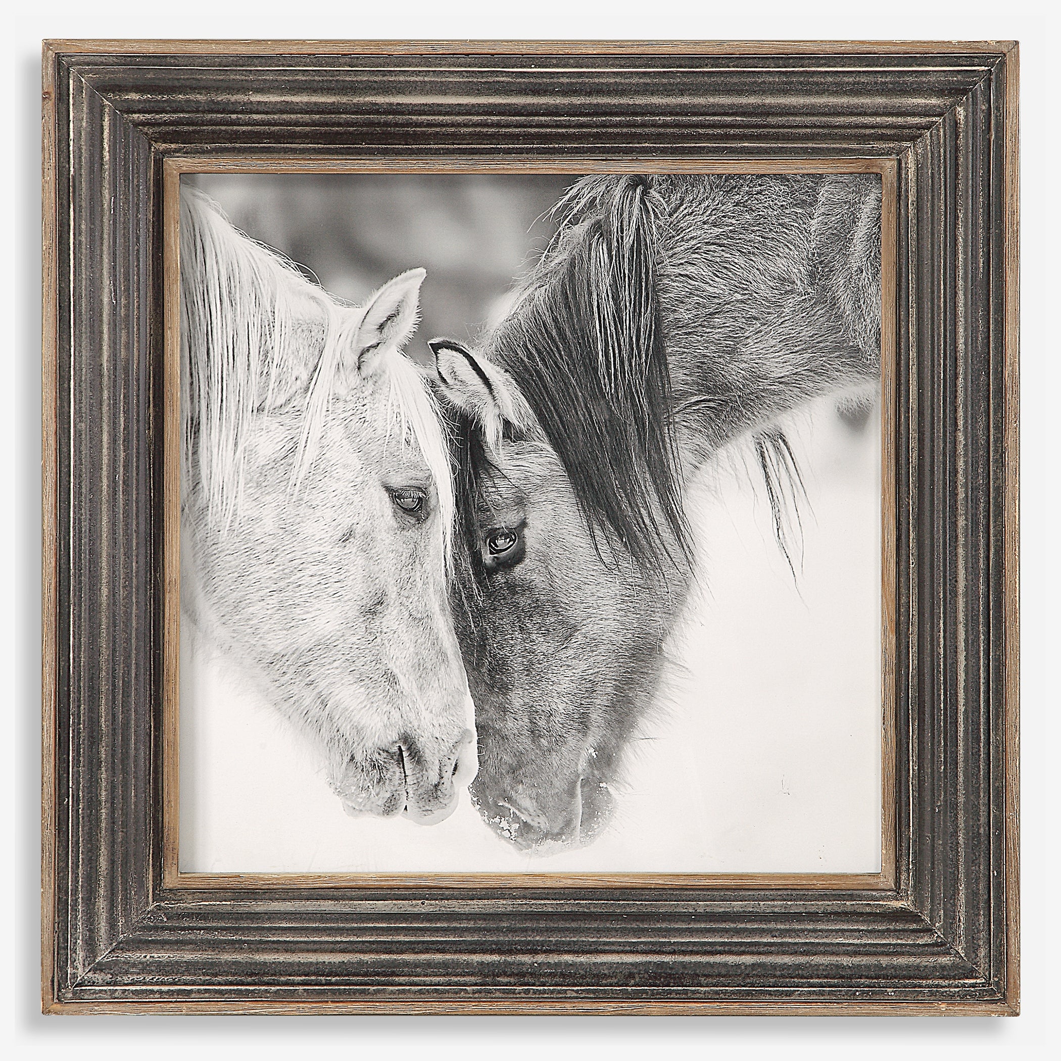 UTTERMOST社製 Custom Black And White Horses絵画・印刷