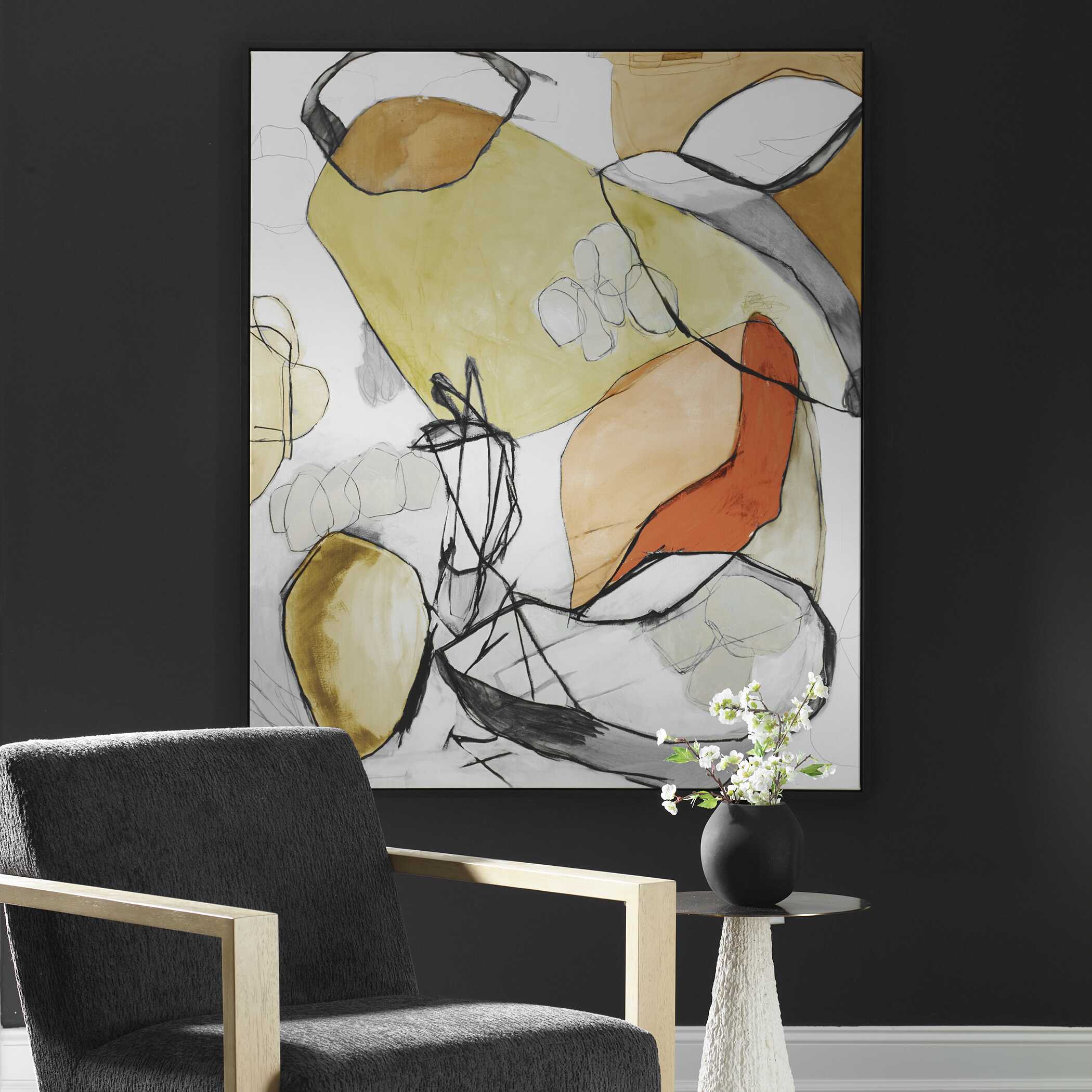 UTTERMOST社製 Charcoal Improvision絵画・印刷 UTT-32389 - マストレ海外事業部 | ロートアイアン ...
