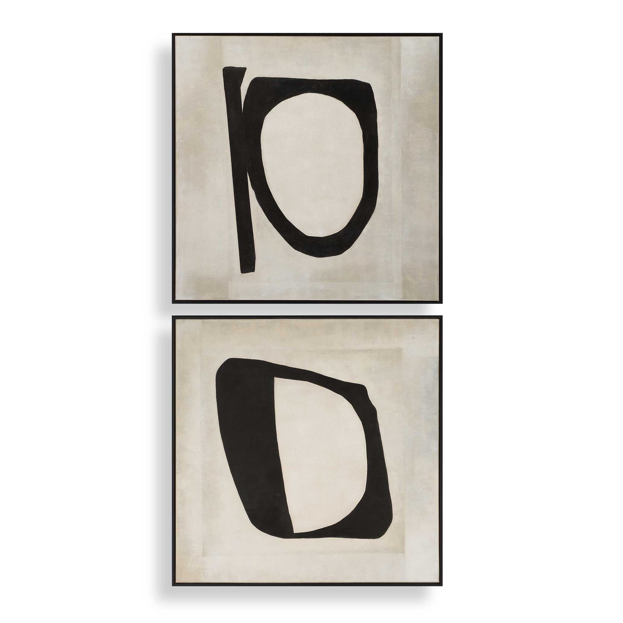 UTTERMOST社製 Characters絵画・ハンドペイント2個組