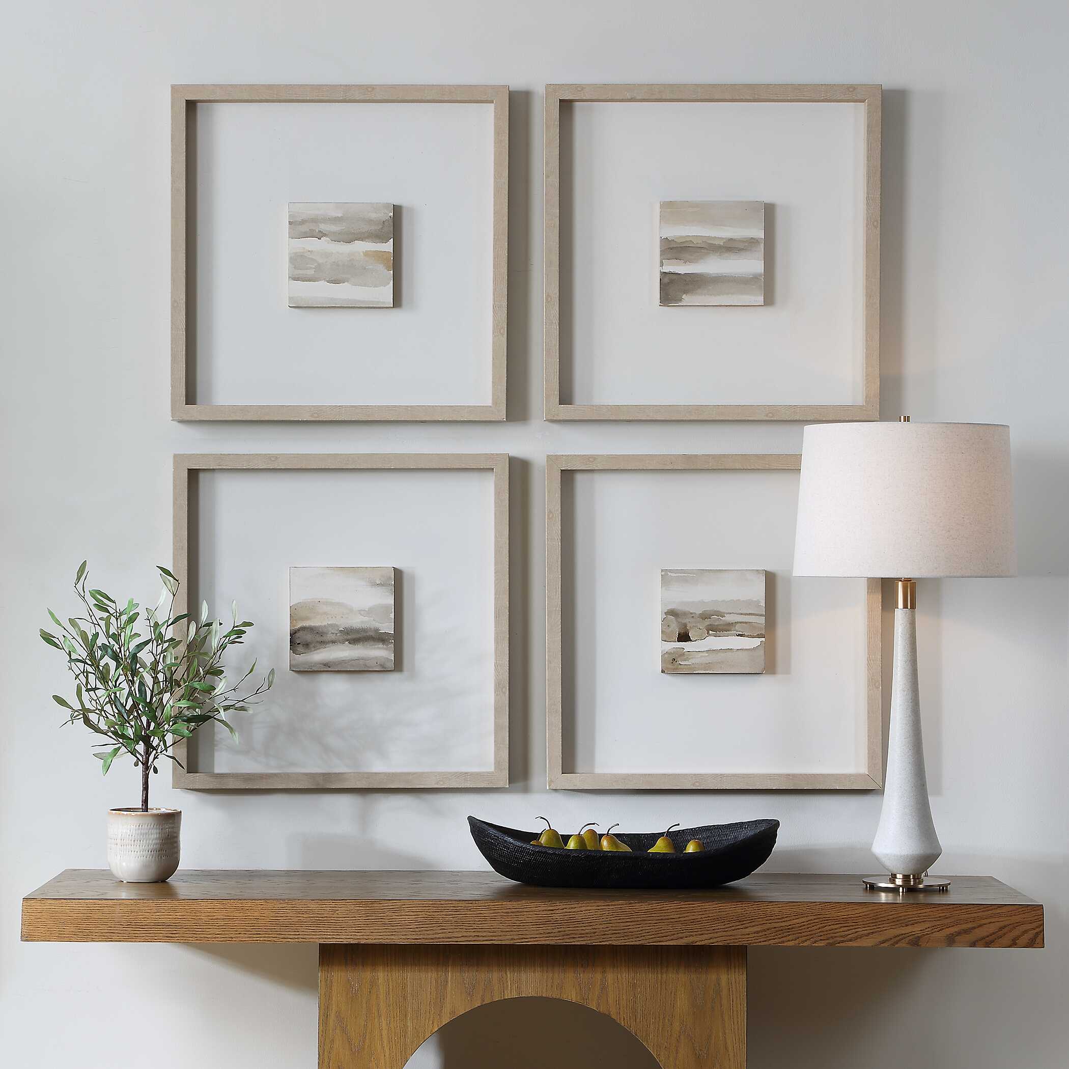 UTTERMOST社製 Studying Sepia絵画・ハンドペイント4個組 UTT-32490