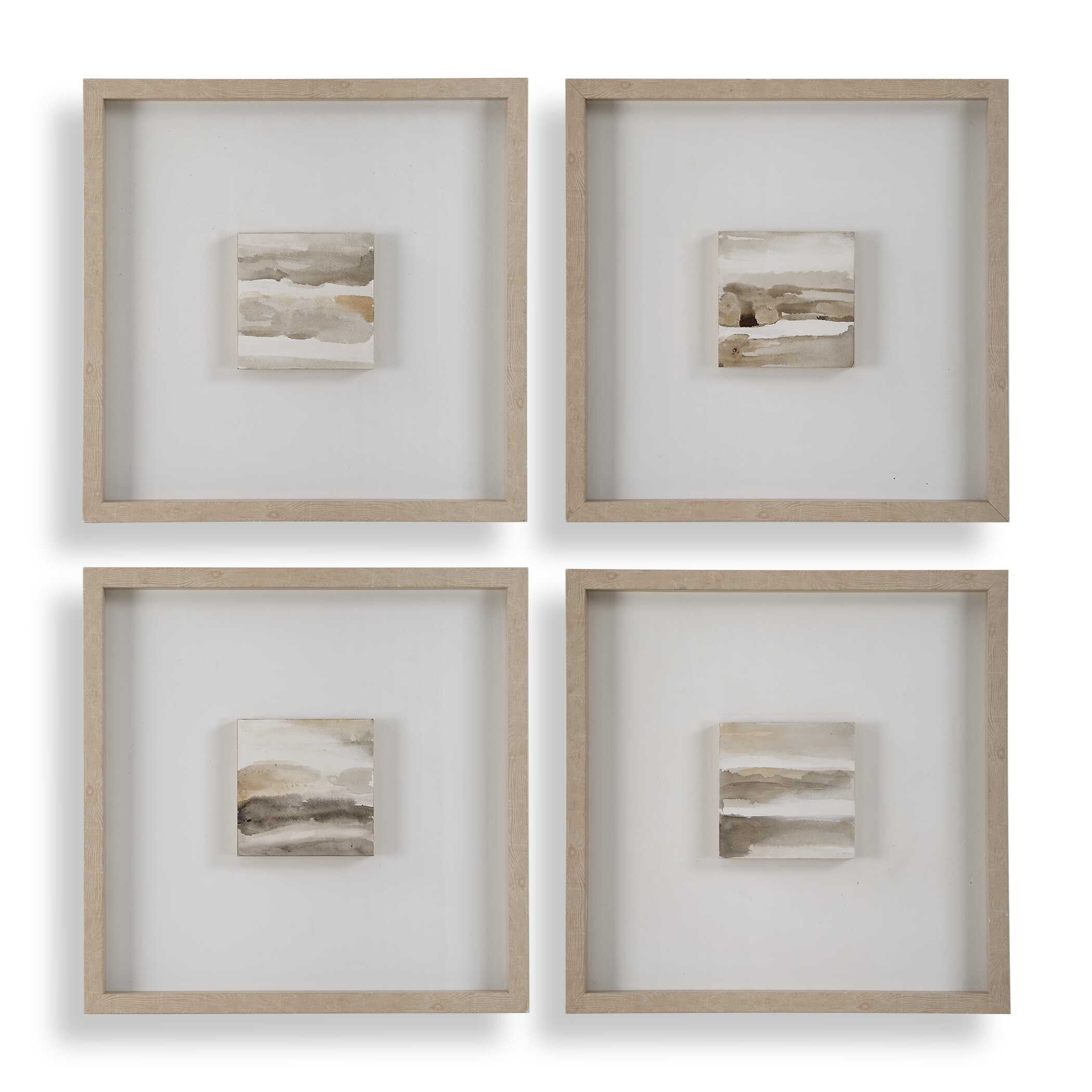 UTTERMOST社製 Studying Sepia絵画・ハンドペイント4個組
