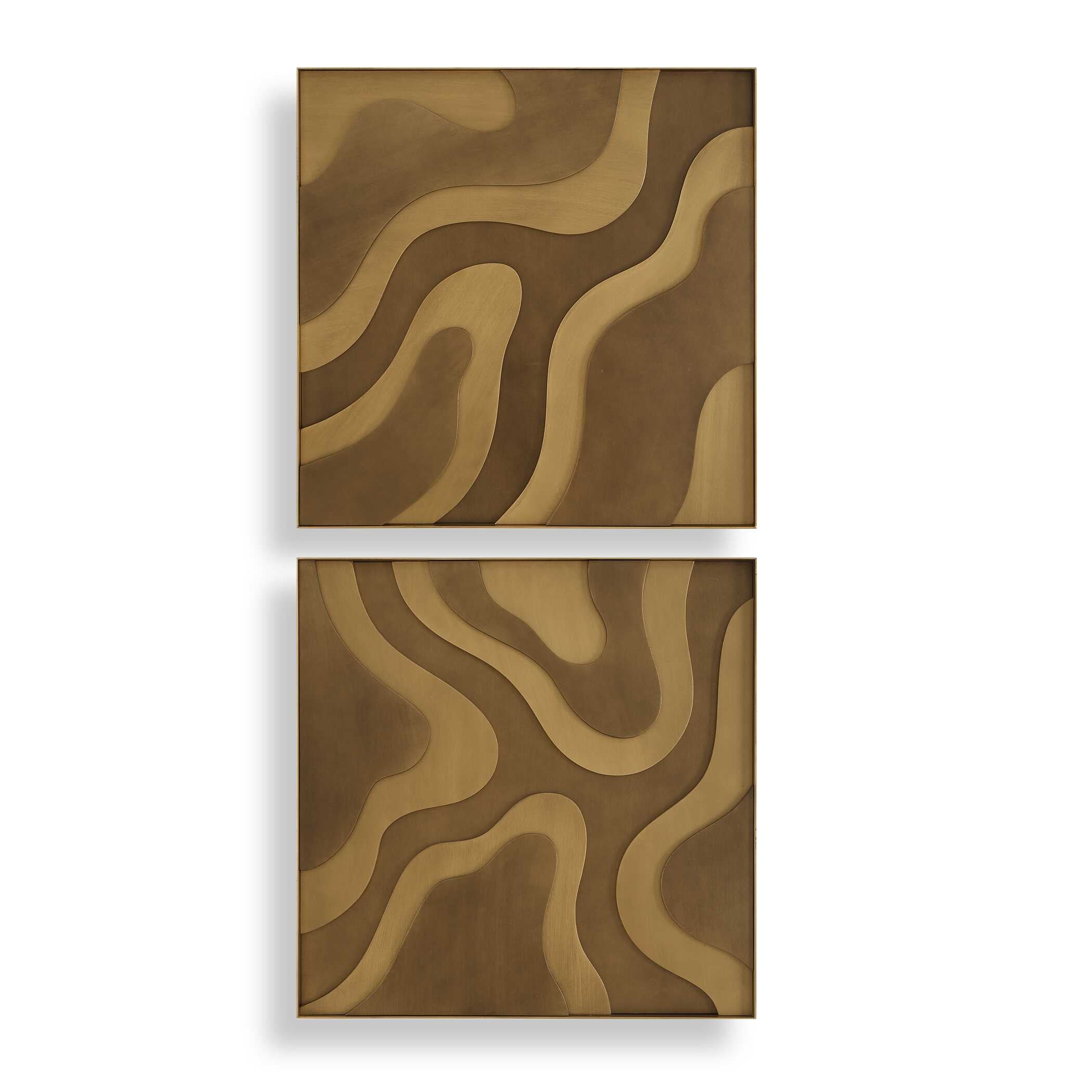 UTTERMOST社製 Golden Terrainウォールアート2個組